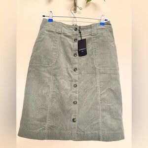 ANTONELLE Elodine Olive Corduroy A-Line Skirt size 36‎ NWT